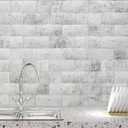 Art3d 10-Pack Peel and Stick Backsplash Wall Tile for Kitchen Bathroom Fireplace Vanitity in Natural White, 11.3"x13.5"