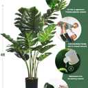 FLOWORLD Artificial Monstera Plant 4FT Tall Fake Swiss Cheese Potted Faux Tropical Floor Plants Indoor Decorative House Palm Trees for Home Office Living Room Decor
