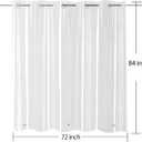 YISURE No Hook Needed Long Shower Curtain 84in, Clear PEVA Plastic Waterproof Heavy Duty Bathroom Curtain Hook Free Transparent Shower Liner 72x84 Inches