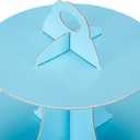YLDW Cupcake Stand 2Pcs, 3-Tier Cupcake Stand Display, Cardboard Cup Cake Tower Stand, Disposable Dessert Stand for Birthday Tea Party Baby Shower Treat Decorations, Baby Blue