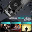 Three-Eyed Monster Mini Flash Super Power Flashlight, Thumb Flashlight Mini Flashlights, Waterproof High Lumen Portable Mini Torch LED2Pcs