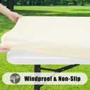 Smiry 2 Pack Rectangle Picnic Table Cloth, Waterproof Elastic Fitted Tablecloths, Washable Polyester Rectangular Patio Table Cover for Camping, Indoor and Outdoor (Beige, 30"x48")