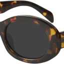mosanana Oval Retro Trendy Sunglasses for Women 90s Style MS52371