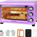25QT Polymer Clay Oven with Adjustable Time & Temperature,Large Capacity Electric Oven for bake Clay,Polymer Clay Tools,Includes Tray,Wire Rack,Thermometer,Heat-resistant Silicone Mat and Gloves