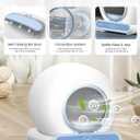 Self Cleaning Litter Box, Integrated Safety Automatic Cat Litter Box Self Cleaning 65L+9L for Multiple Cats, App Control, Odor Removal, Includes Mat & Liner (3 Rolls) - Blue