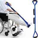 42 Inch Long Leg Lifter, Rigid Leg Lifter Strap With EVA Handgrips &Foot Loop, Leg Lifter After Hip Replacement&Knee Surgery Recovery Aids Kit,Leg Lifters Getting Legs In And Out Of Bed,Car,Wheelchair (Blue)