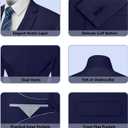 Cooper & Nelson 3 Piece Mens Suit Set 2 Button Slim Fit Suits for Men Business Wedding Party Tuxedo Jacket Vest Pants and Tie (Blue, S)