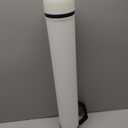 CALPALMY 1 Pack Expandable Poster Tube with Strap - White Storage Tubes 24.75" to 40" with Caps and Labels - Use for Blueprint Document Poster Carrying Case and Holder