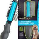 FURminator 2-in-1 Doodle Grooming Tool for Dogs, 1 Count, Dematting Tool with Comb for Mats, Tangles & Maintenance on Curly, Long, Silky & Wiry Coats