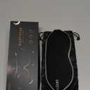 MZOO Luxury Sleep Mask for Back, Side Sleeper, Complete Light Blocking Sleeping Eye Mask Night Blindfold, 3D Zero Pressure & Spacious for Lash Extensions, Breathable Soft Eye Cover Flight Nap Travel (N-black (Silver Edge))