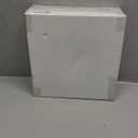 I00000 50Pcs White Plastic Dinner Plates 10 Inch, Premium Disposable Party Plates, Safe and Reusable, Heavy Duty Plastic Plates Perfect for Wedding Valentine's Day Party