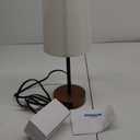 Modern USB & Type-C Bedside Lamp with Touch Control, Dimmable Table Lamp with White Fabric Shade Enhanced with Gold Threads, Includes LED Bulb - Ideal for Bedroom, Office, Dorm