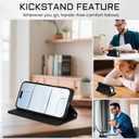 2 x Rssviss for iPhone Air Wallet Case, Flip Folio Case Compatible with Magsafe, RFID Blocking Card Holder Kickstand, Shockproof iPhone Cover Men Women for iPhone Air 6.5" Black