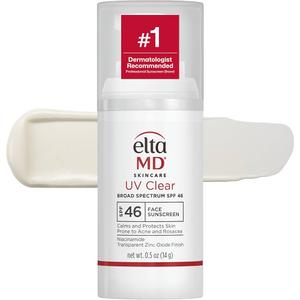 EltaMD UV Clear Face Sunscreen SPF, OilFree Sunscreen with Zinc Oxide, Dermatologist Recommended