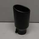Vurkcy 3 inch Inlet Exhaust Tip, 4.5" Outlet 9" Overall Length Stainless Steel Exhaust Tail Pipe, Bolt-On, Polished Tailpipe, Black(Fit for Tailpipe Outlet is 3", must OD not the ID)