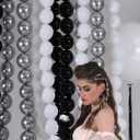 Black and White Quick Link Balloons, 100PCS Latex Linking Balloons for Making Balloon Wall Balloon Arch Balloon Chains and Wedding Birthday Baby Shower Engagement Graduation Party Decorations (6inch)