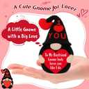 Valentines Gifts for Boyfriend from Girlfriend - Handmade Crochet Gnome, Romantic Valentine‘s Day Birthday Xmas Presents for Him, I Love You Sentimental Gift for Lover