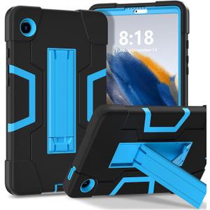 Case for Galaxy Tab A9 8.7 2023 Case, Heavy Duty Hard PC Soft Silicone Shockproof High Impact Protective Case for Samsung Galaxy Tab A9 8.7 Inch 2023 SM-X110 SM-X115 (Black+Blue)
