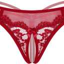 Avidlove Women Lace Panties Floral Lace Briefs Mesh Hollow Out G-String Thongs T-back Underwear 1-4 Pack (Medium, Wine Red)