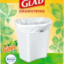 Glad Medium Drawstring Trash Bags, 8 Gal, Gain Original with Febreze, 80 Ct (Package May Vary)