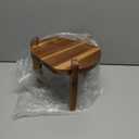 TableCraft12654 Acacia Wood Stand for Glass Beverage Dispensers, Beverage Holder, 10" Dia x 8" H, Raises Dispenser 6-3/4", Ideal for Catering & Restaurants