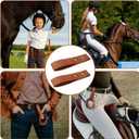 2 Pcs Cowhide Leather Whip Holster, Authentic Full Grain Belt Holder for Bullwhip, Handmade Western Style Holster Loop for Horse Riding, Costume and Daily Use, Brown