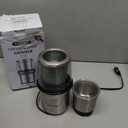 Secura Electric Coffee Grinder and Spice Grinder with 2 Stainless Steel Blades Removable Bowls