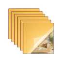 Gold Mirror Acrylic Sheets  6 Pack, 8x8 Inches, 1/8 Inch Thick, Reflective Mirror Acrylic Ideal for Laser Cutting, DIY Crafts, and Home Decorations (20x20 cm)