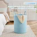 Laundry Basket,Woven Cotton Rope Laundry Hamper,60L for Decor Storage of Dirty Clothes,Toys and Blankets in Bathroom,Baby Room and Living Room