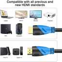4K HDMI 50 FT Cable (HDMI 2.0,18Gbps) Ultra High Speed Gold Plated Connectors,Ethernet HDMI Cord, 4K@60HZ 2K 1080P 3D ARC Compatible with UHD TV Monitor Laptop Xbox PS4/PS5 ect(15m)