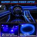 MICTUNING Car LED Interior Strip Light, 8 in 1 RGB Multicolor with 400 inches Fiber Optic Ambient Lighting Kits with Remote and APP Control, Car USB LED Strip Lights with Music Sync Mode