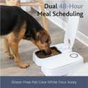 Trixie TX2 Automatic Food Dispenser, Two Food Bowls, Dual Timer, 48 Hour Timer, Battery Operated, White