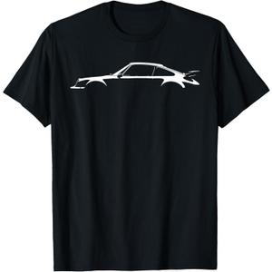 Legendary Racing Sports Car Iconic Racing Car Silhouette T-Shirt (Black, XXXL)