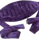 SunnyBay Microwave Heating Pad, Microwavable Moist Hot or Cool Bean Bag Wrap for Neck, Shoulder, Knee, or Back Pain with Fastening Straps, 8x14 Inch Heating Area, 1.5 Lbs, 64 Inches, Purple