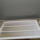 20" X 36 Steel Return Air Filter Grille for 1" Filter - Fixed Hinged - Ceiling Recommended - HVAC Duct Cover - Flat Stamped Face - White [Outer Dimensions: 22.5 X 37.75]
