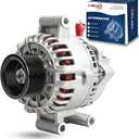 110A New Alternator Fits for Ford F150 F250 F350 F450 F550 Super Duty 6.0L 6.0 Diesel Pickup 2005 2006 2007, High Output Alternator 5C3T-10300-BA, 5C3Z-10346-BA, 6C3T-10300-BA, AFD0131, 40014075