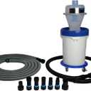 Cen-Tec Systems Assembled Quick Click Dust Separator and 5 Gallon Locking Collection Bin with Caster Dolly and Power Tool Adapter Set with 30 Ft. Hose