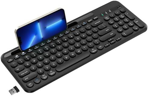 cimetech Bluetooth Keyboard, Dual Mode (BT 5.1+2.4G) Wireless Keyboard, Silent Computer Keyboard for Windows PC Laptop iPad Smartphone Tablet Android Mac
