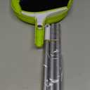 Casabella Basics 2-Piece Angled Broom and Dustpan Set, 44" Angled Broom with Long Handle and Dustpan, Silver/Green