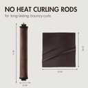 Heatless Hair Curler Overnight Blowout Hair Rods Curling Set No Heat Jumbo Rods to Sleep In Velvet Hair Rollers with Satin Hair Scarf 3 PCs Chocolate