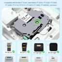 9mm 0.35" Label Maker Tape TZe-221 TZe Tz Tape Laminated White 3/8 Inch P Touch Label Tape Black on White Compatible with Brother Ptouch PT-D210 PT-H110 PT-D220 PT-D400 PT-D600,4PK
