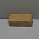 Tbestmax Bathroom Organizer Accessories Set-12  oz Qtips Holder Storage, Clear Cotton Ball/Swabs Dispenser, Plastic Square Apothecary Jars with Brown Wood Lids, PCS 2