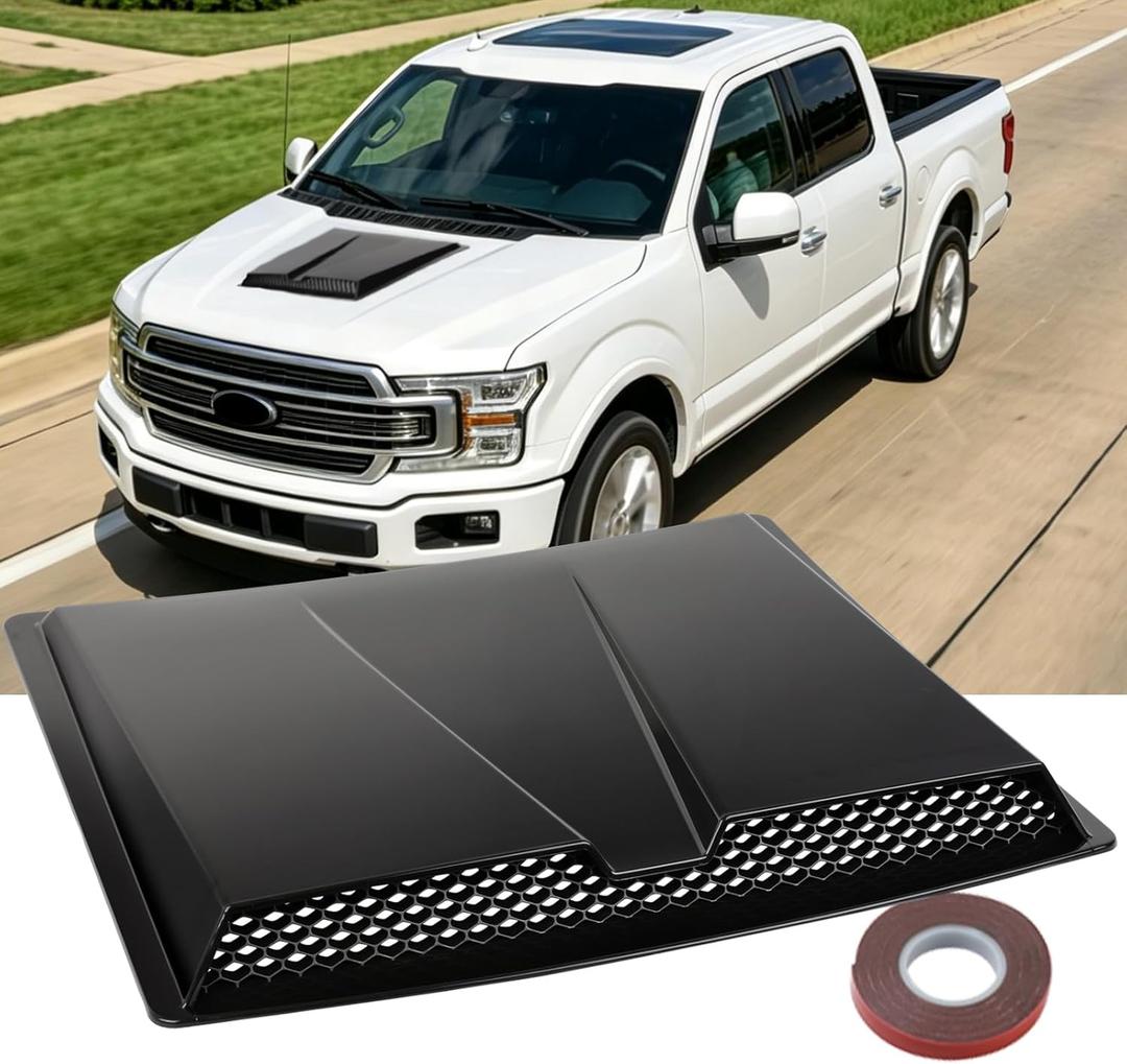 Hood Vents for Cars,Universal Hood Scoop,Universal Engine Hood Air Vent for Trucks,Suit for Dodge Ram 1500 2500 3500Chevy Silverado, F-150, F-250, F-350, Colorado