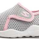 GUBARUN Toddler Boys Girls Sneakers Kids Lightweight Tennis Shoes Breathable (Grey Pink)