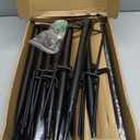 AILBTON 10Ft String Light Poles 4 Pack,Light Poles for Outside Lights,Outdoor with Fence Brackets Hanging Lights,Metal Stand Deck Patio Backyard