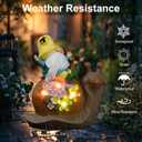 Solar Gnomes Outdoor Snail Garden Statue for Yard with Outdoor Decorations for Patio Mom Gift
