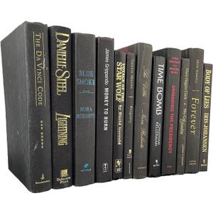 Modern Black Books by Color | Alston & Oak Real Hardback Books Home Decor | Bulk Bundle of Decorative Hardcovers for Bookshelf Interior Design of Homes, Offices, Weddings, or Set Props