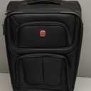 SWISSGEAR Sion Softside Expandable Spinner Luggage Durable Lightweight Travel Suitcase, Black, Carry-On 21-Inch