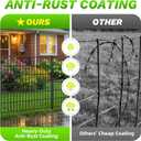 Toolterritary 10 Panels No Dig Decorative Garden Fence, 40in(H) x 25ft(L), Dog Fence Outdoor for Yard - Rustproof Metal Animal Barrier Fencing for Patio, Flower Bed, Ideal for Dogs, Rabbits