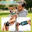 GPS Tracker for Dogs, Smart Collar with Real-Time Location - Pet Location Tracker with Holder, No Monthly Fee/No SIM Card, Works with iOS Find My, Ultra-Slim, IP68 Waterproof, Reliable Performance